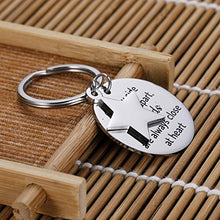 Load image into Gallery viewer, Birthday Gifts for Best Friend Keychain Side by Side Or Miles Apart,Friends are Always Close at Heart Long Distance Friendship Christmas Key Ring Gifts