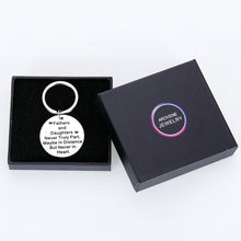Load image into Gallery viewer, Dad Keychain Christmas Present from Daughter Fathers Day for Daddy Papa Thank You Present Fathers and Daughters Never Truly Part Dad Daughter Birthday Present for Men Dad Grandfather Key Ring