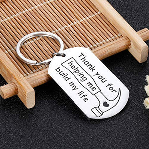 Best Father Gifts for Dad Keychain Daddy Valentines Birthday Christmas Father's Day Step Dad Papa Thank You Gifts from Daughter Son Kids