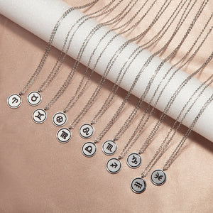 Pisces Zodiac Necklace Star Birth Sign Necklace Gifts Horoscope Necklace Silver Tone 16" - 18" Chain Astrology Jewelry Pendant For Women Girls Constellation Celestial Necklace Zodiac Gifts