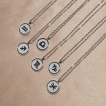 Load image into Gallery viewer, Cancer 12 Zodiac Necklace Star Birth Sign Necklace Gifts Horoscope Necklace Silver Tone 16&quot; - 18&quot; Chain Astrology Jewelry Pendant For Women Girls Constellation Celestial Necklace Zodiac Gifts