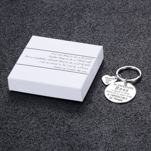 It's one thing to be a BOSS , Another thing to be a MENTOR Coworker Leaving Away Keychain Gifts for Colleague Boss Goodbye Farewell Gifts