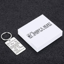 Load image into Gallery viewer, I&#39;ve had my daddy&#39;s heart since the frist time he heard mine Wedding Anniversary Gifts Keychain for Husband Wife Boyfriend Girlfriend Him Her Couple Keyring