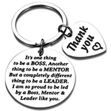 Load image into Gallery viewer, Boss Gifts for Christmas Men Women Office Keychain Appreciation Gifts for Supervisor Mentor Leader Birthday Thank You Leaving Going Away Gifts Retirement Coworker Boss Lady Goodbye Presents