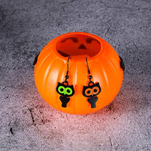 Load image into Gallery viewer, Cute Owl Bird Hook Earrings Halloween Christmas Earrings Gifs Delicate Fashion Black Owl Hook Dangle Tassel Drop Earring Animal Owl Lovers Jewelry Christmas Gifs for Women