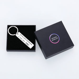 Drive Safe Gifs Keychain Valentines Day Birthday Husband Boyfriend from Wife Girlfriend Fathers Day Christmas Keyring Gifs for Dad Son Brother Hubby Anniversary New Driver Truker Keyring for Men