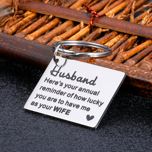 Funny Gifts for Husband Valentines Day Gifts Husband Gifts from Wife Anniversary Birthday Gifts for Husband Fun Cute Keychain for Boyfriend Hubby Unique Naughty Gifts Cool Fiance Gifts for Him