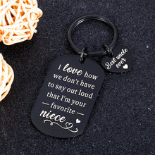 Load image into Gallery viewer, Uncle Gifts, Uncle Gifts from Niece, Funny Gifts for Uncle, Stocking Stuffers for Uncle, Funny Keychain for Uncle from Niece, Christmas Birthday Gifts for Uncle From Niece, Presents for Uncle