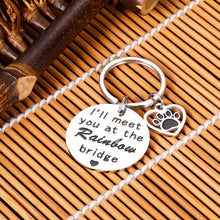 Load image into Gallery viewer, Dog Memorial Sympathy Remembrance Keychain Loss of Pet Rainbow Bridge Gifts Dog Cat Passing Away Died Death Mourning Jewelry for Him Her Pet Lovers Owners in Memory of Dog Keepsake