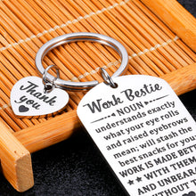 Load image into Gallery viewer, Gifts for Coworkers Office Gifts for Women Work Bestie Appreciation Valentines Day Gifts Bulk Thank You Gifts for Boss Friends Farewell Going Away Goodbye White Elephant Gifts Colleague Keychain