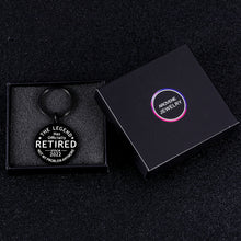 Load image into Gallery viewer, Retirement Gifts for Women Men 2022 Christmas Gifts Retired Gifts for Men Dad Mom Grandpa Grandma Retirement Gifts Farewell Going Away Gifts for Coworker Retirement Blac Keychain for Retired Friends