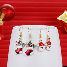 Load image into Gallery viewer, Christmas Earrings Set Holiday Jewelry Gifts Cute Small Christmas Boots Snowman Santa Claus Drop Dangle Hook Earrings for WomenChristmas Earrings Set Holiday Jewelry Gifts Cute Small Christmas Boots Snowman Santa Claus Drop Dangle Hook Earrings for Women