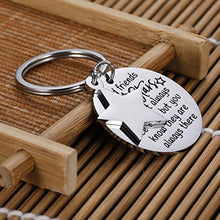 Load image into Gallery viewer, Best Friend Keychain for Women Female Teen Girls Birthday Key Charm BFF Sister Besties Long Distance Friendship Keyrings