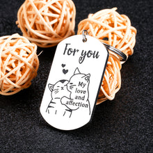 Load image into Gallery viewer, Valentines Day Gifts Cute Gifts Cat Keychain for Boyfriend Girlfriend Cat Lover Best Friend Funny Gifts for Husband Wife Anniversary Birthday for Him Her Date Night Gifts for Couples Women Men
