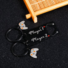 Load image into Gallery viewer, Player 1 Player 2 keychain For Gamer Boyfriend Christmas Valentines Gift Couples Keychain For Him Her Girlfriend Matching Keychains For Couples Funny Husband Keychain For Men
