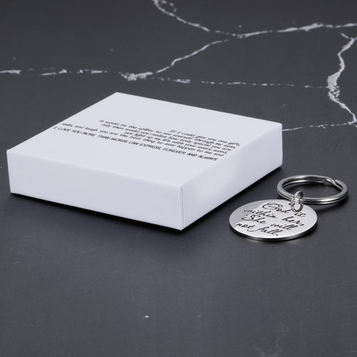 If I could give you one gift, it would be the ability to see yourself through my eyes, only then would you realize how truly special you are Graduation Gifts Bible Verse Daughter Keychain for Women