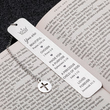 Load image into Gallery viewer, Inspirational Gifts Christian Bookmark for Men Women Birthday Christmas Easter Baptism Religious Gift for Girls Teens Female Book Lover VBS Graduation Cross Bible Church Bookmark for Him Her