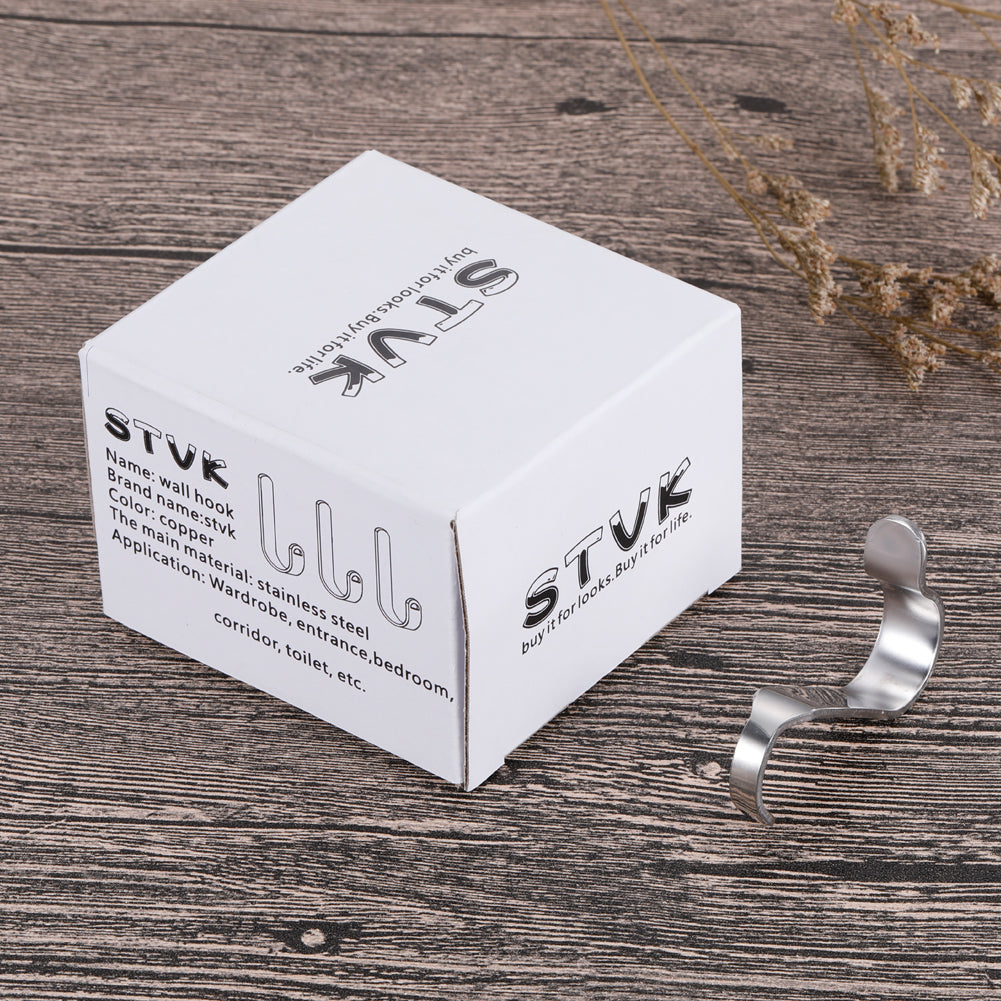 STVK 2pcs Hooks for Wall Mounted Hanging Heavy Duty Wall Hooks,Stainless Steel Hooks for Coats,Towels Fit for Bathroom  wall hooks decorative