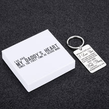 Load image into Gallery viewer, I&#39;ve had my daddy&#39;s heart since the frist time he heard mine Wedding Anniversary Gifts Keychain for Husband Wife Boyfriend Girlfriend Him Her Couple Keyring