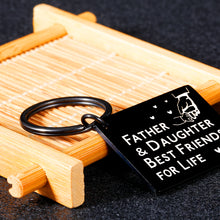Load image into Gallery viewer, Christmas Gifts for Dad Gifts from Daughter Father Gifts for Dad Who Wants Nothing Stocking Stuffers for Dad Daughter Presents for Dad Stepdad Stepdaughter Best Dad Ever Gifts Dad Cute Keychain