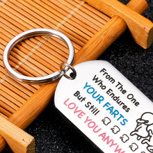 Load image into Gallery viewer, Stocking Stuffers for Men Women Gifts for Boyfriend Girlfriend Christmas Valentines Gifts Funny Keychain 1 Year Anniversary Birthday Romantic Gifts for Her Halloween Wedding Gifts for Couple Girls