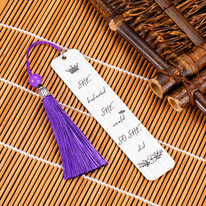 Christmas Gifts She Believe She Could So She Did Bookmark Inspirational 2022 Gradutaion Bookmark with Tassel for Women Her Girl Book Lover Birthday Valentine Stocking Stuffers Gifts Nurse Best Friends Coworker Leaving Gifts