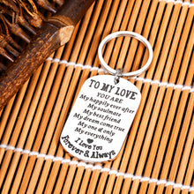 Load image into Gallery viewer, Christmas Gifts to My Love Keychain Gift for Husband Wife Stocking Stuffers Anniversary Valentines Day Birthday Boyfriend Girlfriend Jewelry for Soulmate Lover Him Her Women Men Best Friend Family