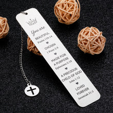 Load image into Gallery viewer, Inspirational Gifts Christian Bookmark for Men Women Birthday Christmas Easter Baptism Religious Gift for Girls Teens Female Book Lover VBS Graduation Cross Bible Church Bookmark for Him Her