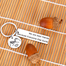 Load image into Gallery viewer, Funny Best Friend Keychain Birthday Gifts for Friends BFF Soulmates Companion Friendship Gifts Brother Sister Keychains for Friends Female Women Men Christmas Valentine Graduation Stocking Stuffers