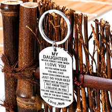 Load image into Gallery viewer, to My Daughter Gifts from Step Mom Inspirational Christmas I Love You GIFS Keychain Never Forget That I Love You Teen Girls Birthday Valentine&#39;s Day from Step Mother in Law
