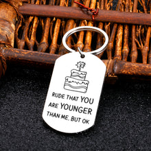 Load image into Gallery viewer, Funny Birthday Gifts for Women Mens Gifts for Birthday Sister Birthday Gifts from Sister Birthday Keychain for Boyfriend 18th 21st 30th Birthday Presents for Her Him Brothers Girlfriend Boys Girls