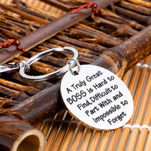 Load image into Gallery viewer, Boss Appreciation Leader Gifts Boss Day Coworker Leaving Gifts Keychain for Men Women Boss Supervisor PM Mentor Coach Coworker Mentor Going Away Thank You Gifs for Retirement Manager Boss Key Ring