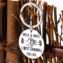 Load image into Gallery viewer, Uncle and Niece Keychain Graduation Gifts Inspirational Niece Gifts from Uncle Keychain for Women Men Valentines Birthday Thanksgiving Appreciation Fathers Day Christmas New Year Best Friend for Life