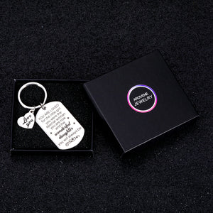 Daughter Gifts from Mom Girls Stocking Stuffers for Kids 18th 21st Birthday Christmas Graduation Gifts for Daughter in Law Wedding Pregnant Mom New Mom Gift Keychain for Her Stepdaughter from Dad