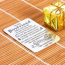 Load image into Gallery viewer, Valentines Day Boyfriend Wallet Insert Card Birthday Anniversary I Love You Gifts from Girlfriend Christmas Wedding Romantic Gifts for Him Fiance Stocking Stuffers Love Note Cards for Men Adult