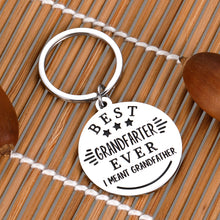 Load image into Gallery viewer, Funny Grandfather Keychain Fathers Day Christmas Gag Gifts for Papa Grandpa Hilarious Keychain stocking stuffers from Granddaughter Grandkids Grandson Gifts Ideas to Grandfather Key Ring