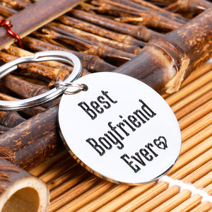 Best Boyfriend Keychain Couple Gifts for Him Men from Girlfriend Wedding Birthday Valentines Day Gift for Husband Hubby from Wife Wifey Christmas Anniversary Funny Gift to My Love Keyring Jewelry