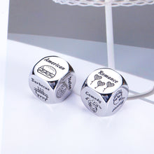 Load image into Gallery viewer, Funny Gifts for Girlfriend Boyfriend Valentines Day Gifts Anniversary Romantic Gifts for Him Her Metal Dice Date Night Gifts for Couples Husband Wife Birthday Naughty Dice for Women Men