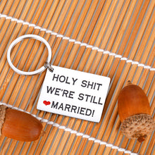 Load image into Gallery viewer, Valentine Day Funny Couple Kechain 5th 10th 20th 30th Anniversary Christmas Keychain Gifts for Him Her Husband Wife Wedding Birthday Gag Gifts for Men Hubby from Wifey Key Ring to My Man Jewelry