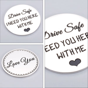 Drive Safe Gifts for Boyfriend Cute Valentines Christmas Gifts for Him Her Husband Anniversary Birthday Presents from Wife Fiance Couple Gifts New Driver Gift for Son Friend Women Men Pocket Hug Token