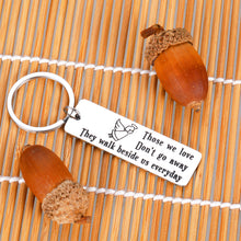 Load image into Gallery viewer, Sympathy Memorial Gifts for Loss of Loved One Keychain Remembrance Gifts for Father Mother Grandfather Grandmother Angel Gift in Memory of Grandpa Grandma Mom Dad Son Daughter Keyring Jewelry