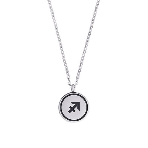 Sagittarius Zodiac Necklace Star Birth Sign Necklace Gifts Horoscope Necklace Silver Tone 16