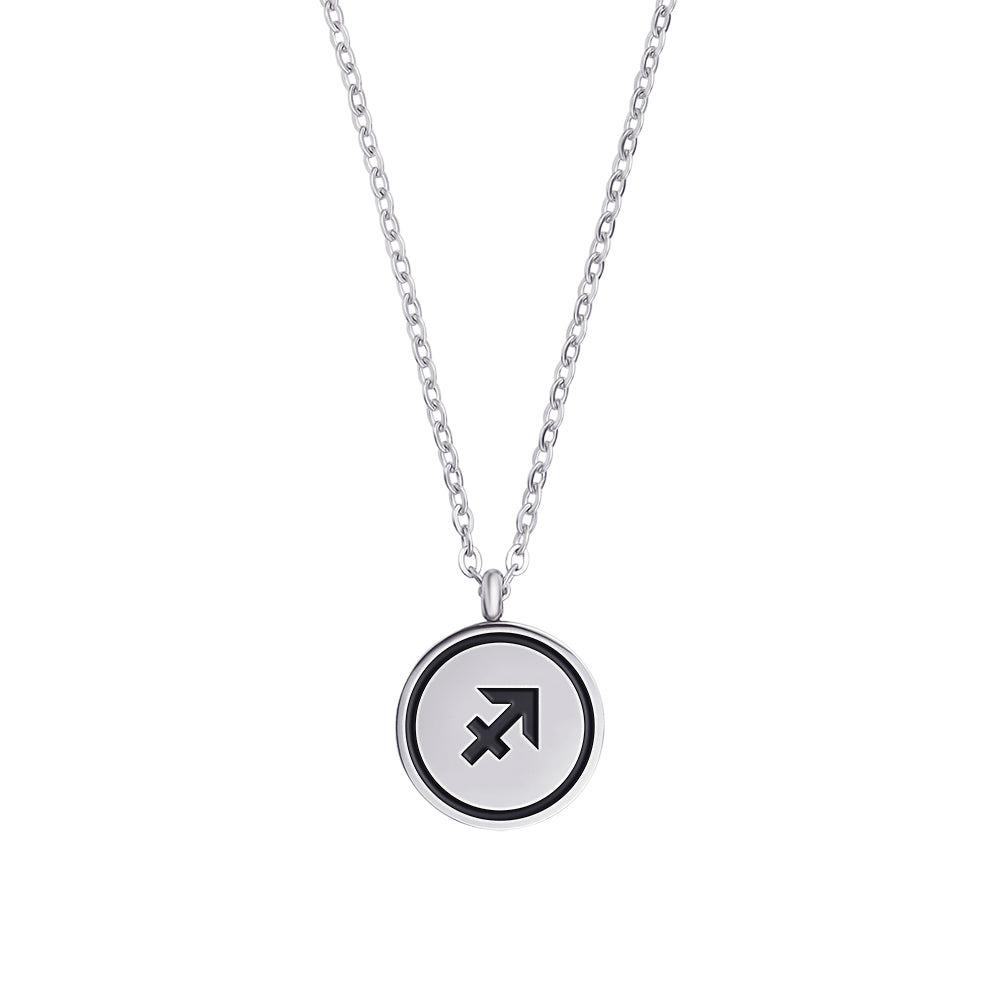 Sagittarius Zodiac Necklace Star Birth Sign Necklace Gifts Horoscope Necklace Silver Tone 16