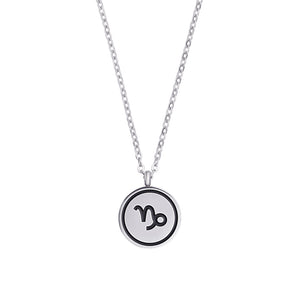 Capricorn Zodiac Necklace Star Birth Sign Necklace Gifts Horoscope Necklace Silver Tone 16" - 18" Chain Astrology Jewelry Pendant For Women Girls Constellation Celestial Necklace Zodiac Gifts