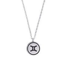 Load image into Gallery viewer, Gemini Zodiac Necklace Star Birth Sign Necklace Gifts Horoscope Necklace Silver Tone 16&quot; - 18&quot; Chain Astrology Jewelry Pendant For Women Girls Constellation Celestial Necklace Zodiac Gifts