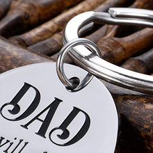 Load image into Gallery viewer, Fathers Day Keychain Dad Birthday Christmas Mens Gifts from Son Daughter Kids to Papa Daddy Step Father of the Bride Groom