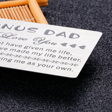 Load image into Gallery viewer, Wallet Card Inserts from Daughter Son Dda Christmas Gifts Bonus Dad Gifts for Bonus Dad Stepdad Metal Wallet Insert Card Birthday Christmas Thanksgiving Appreciation Father-in-Law Day Daddy Key Ring