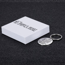 Load image into Gallery viewer, I&#39;ve had my daddy&#39;s heart since the frist time he heard mine Daughter Gifts Keychain from Mom Dad to Daughter Birthday Wedding Key Ring Pendant Jewelry Engraved Present for Her Teen Girl Women