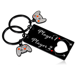 Player 1 Player 2 keychain For Gamer Boyfriend Christmas Valentines Gift Couples Keychain For Him Her Girlfriend Matching Keychains For Couples Funny Husband Keychain For Men