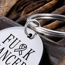 Load image into Gallery viewer, Cancer Keychain Gifs for Women Men Skin Lung Breast Cancer Awareness Gifs Ribbon Key Ring for Cancer Survivor Chemo Patients Inspirational Keychains for Women Friend Cancer Message Presents